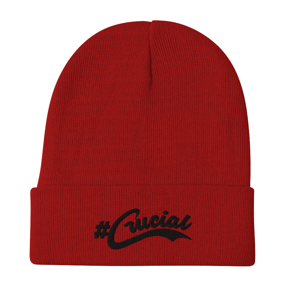 #Crucial Embroidered Beenie