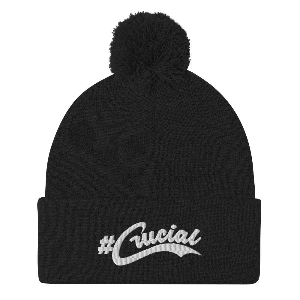 #Crucial Pom-Pom Beenie